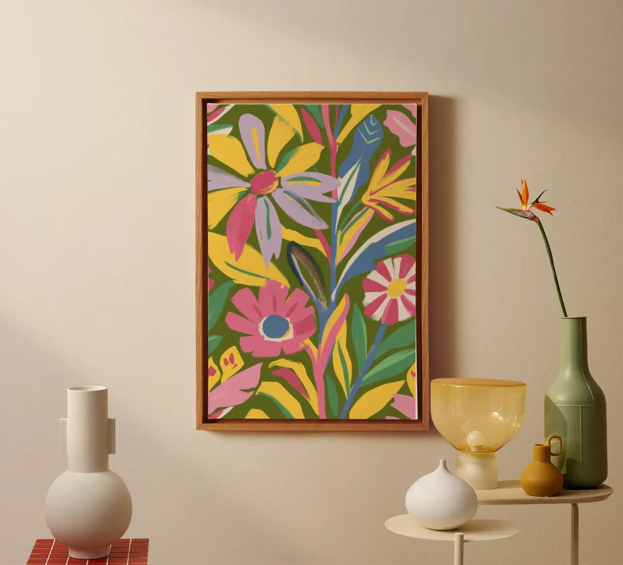 Eeuwigdurende zomertuin canvas van Ink Pulse
