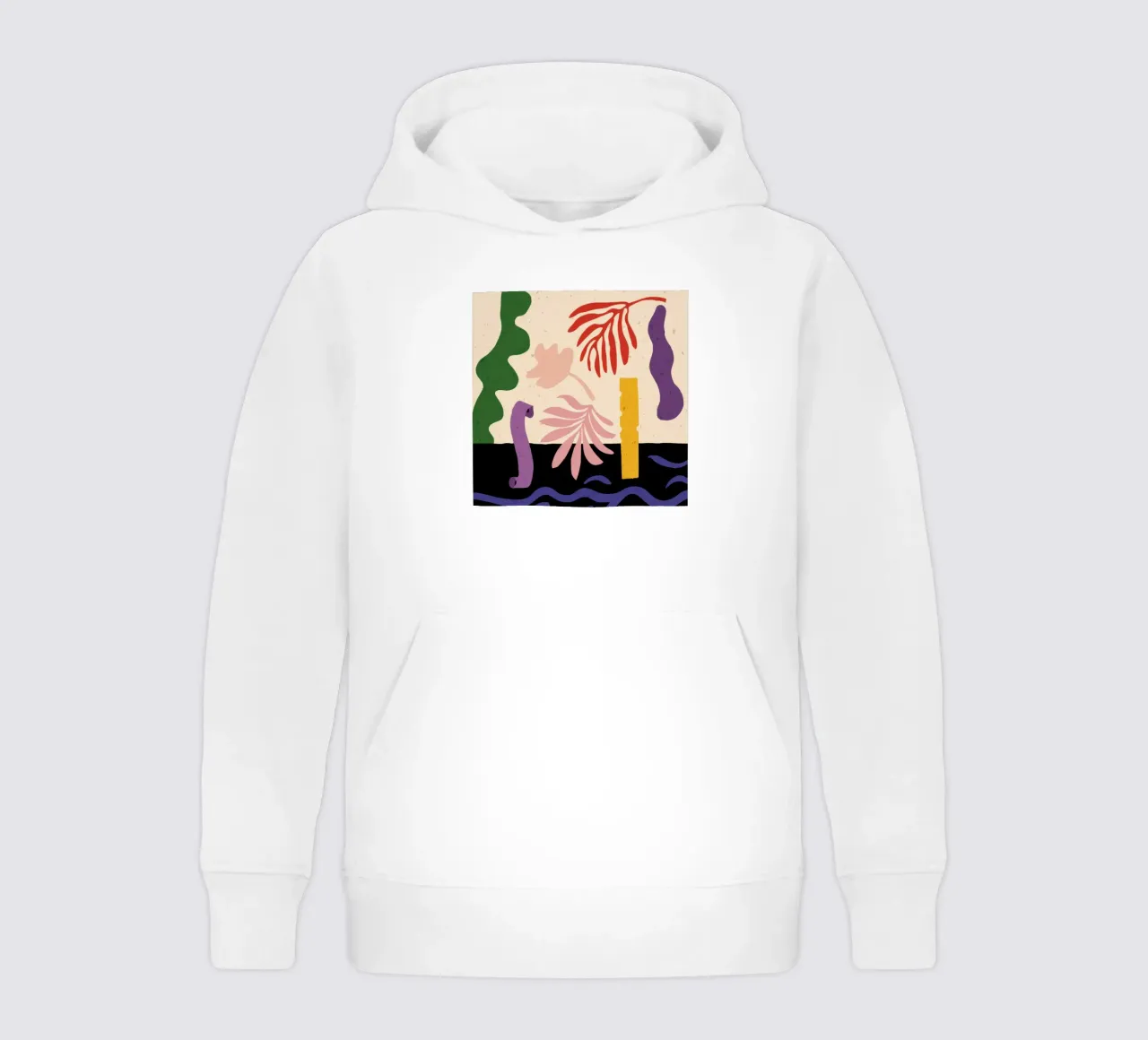 Organic Shapes in Motion kids hoodie by Mythy Brush
