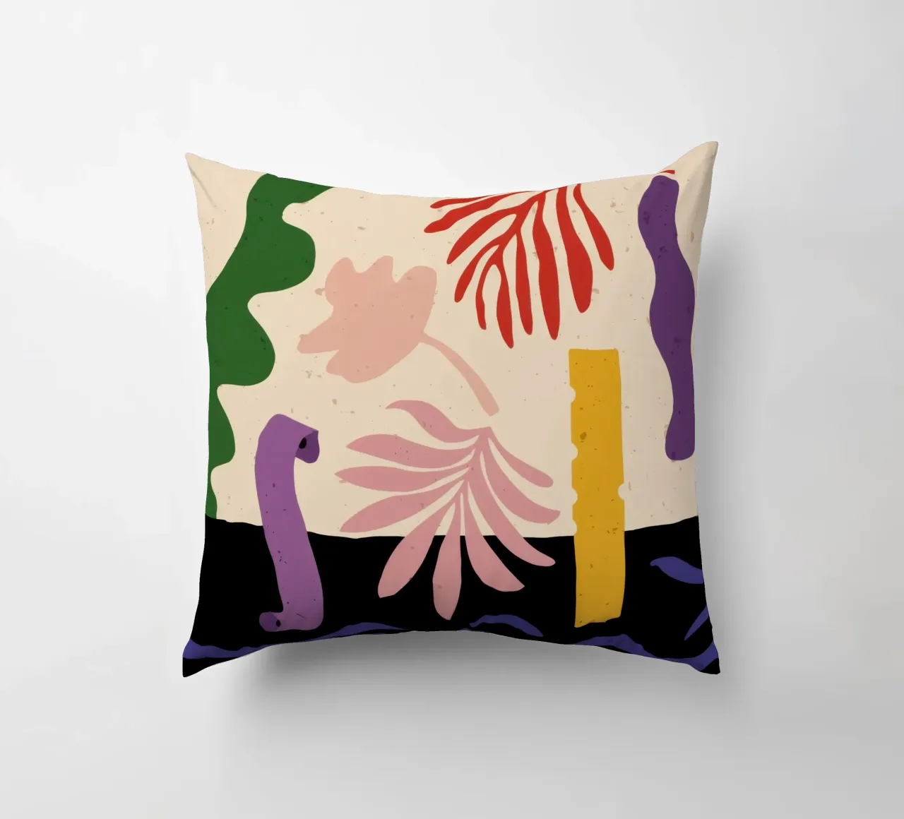 Organic Shapes in Motion decorative cushion by Mythy Brush