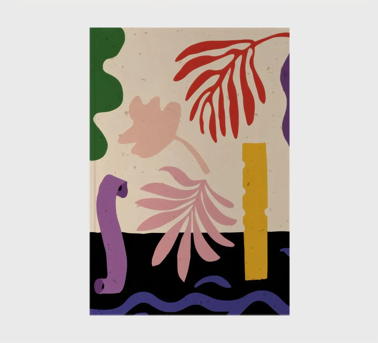 Organic Shapes in Motion notebook by Mythy Brush