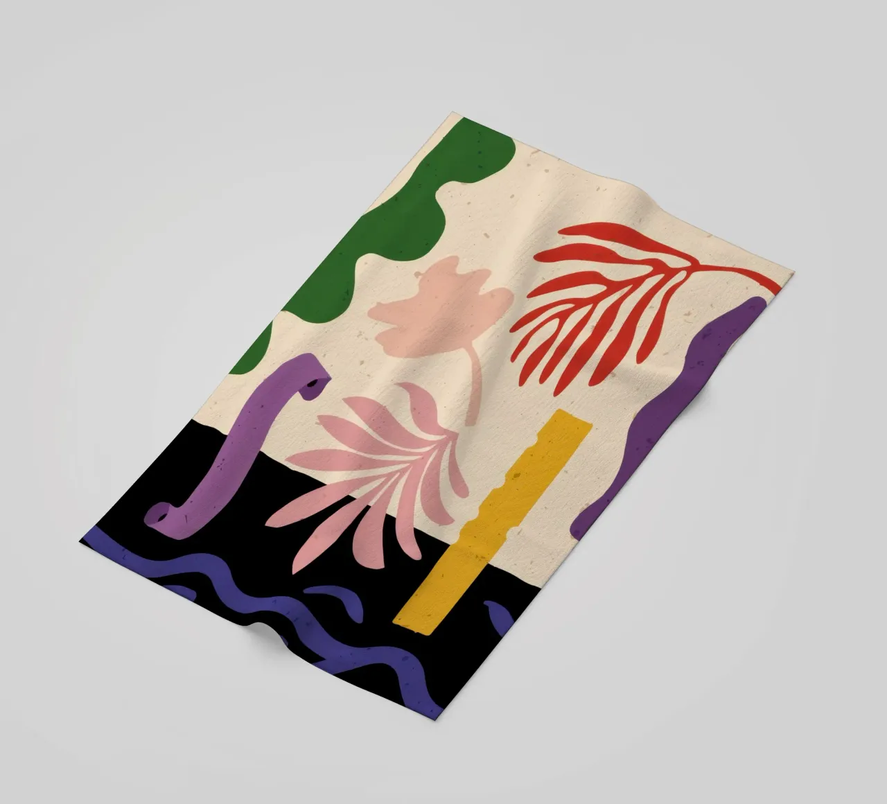 Organic Shapes in Motion beach towel by Mythy Brush