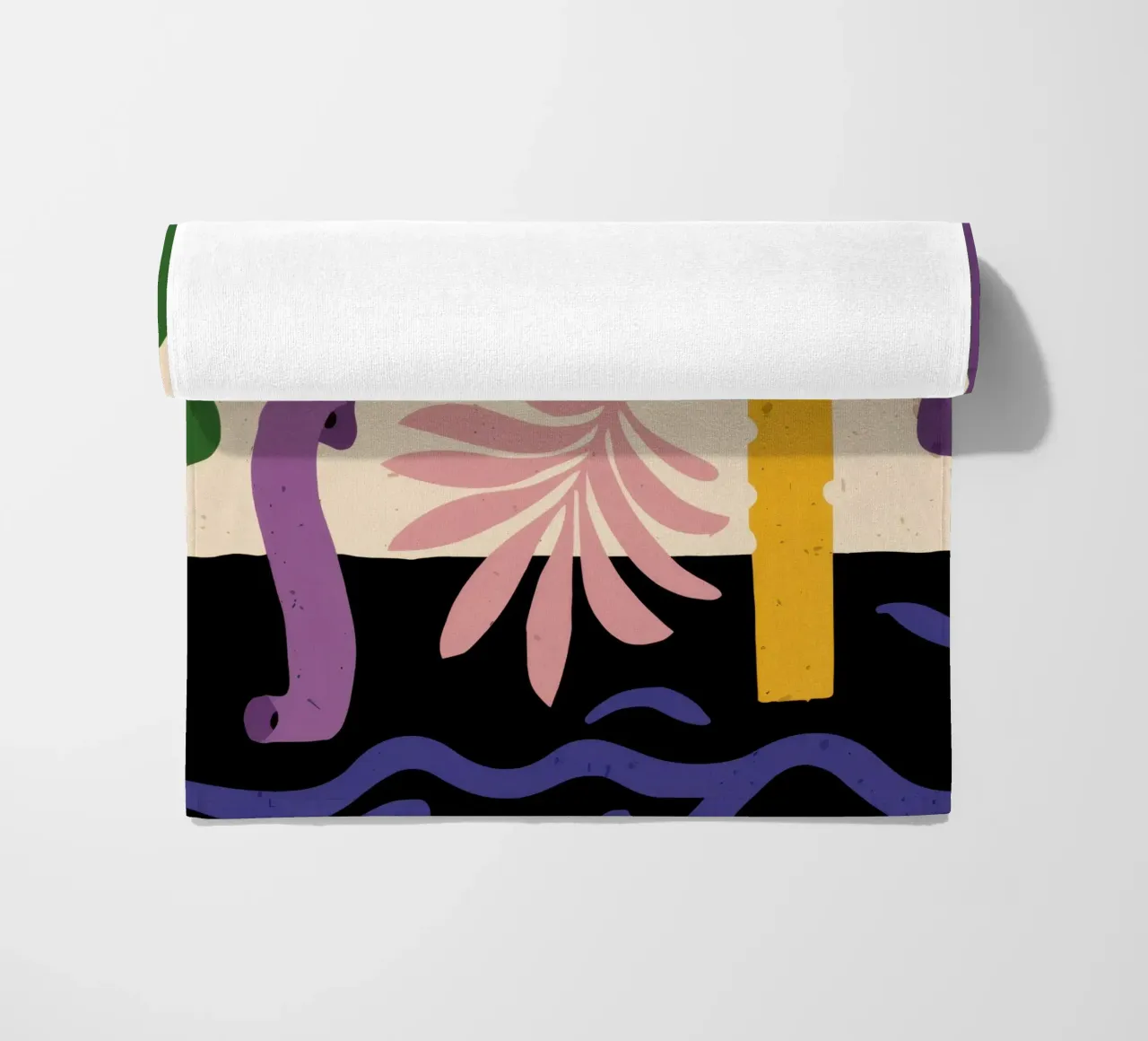 Organic Shapes in Motion beach towel by Mythy Brush