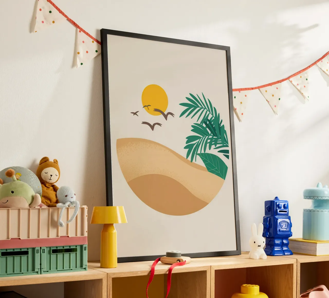 Wüstensonnengruß Poster von Mythy Brush
