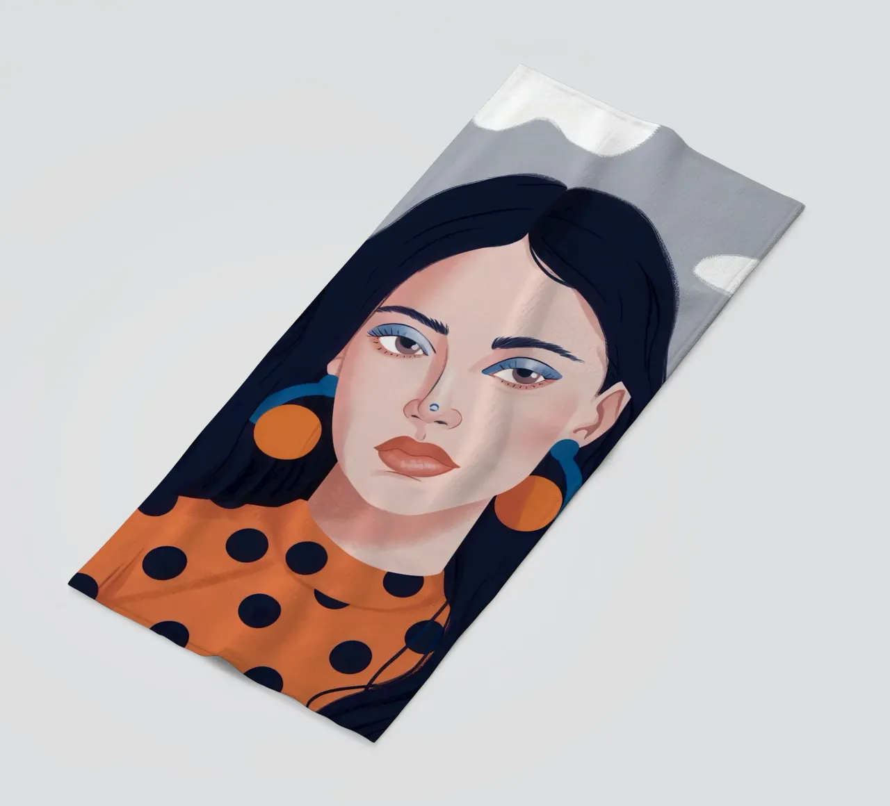 Azure Gaze Contrast beach towel by Giant Foxs