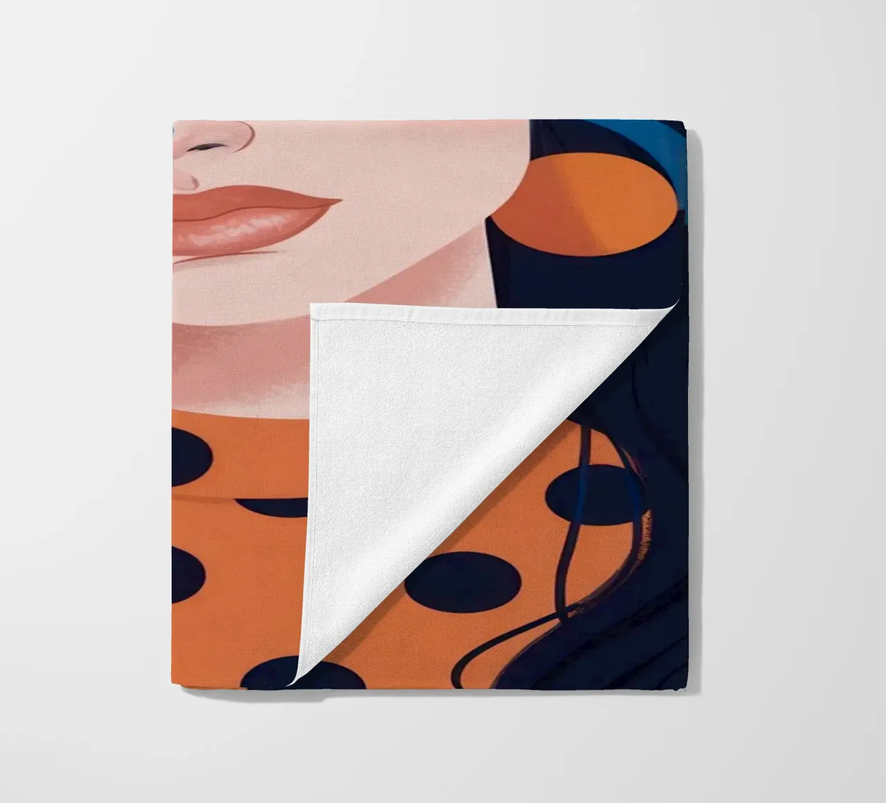 Azure Gaze Contrast beach towel by Giant Foxs