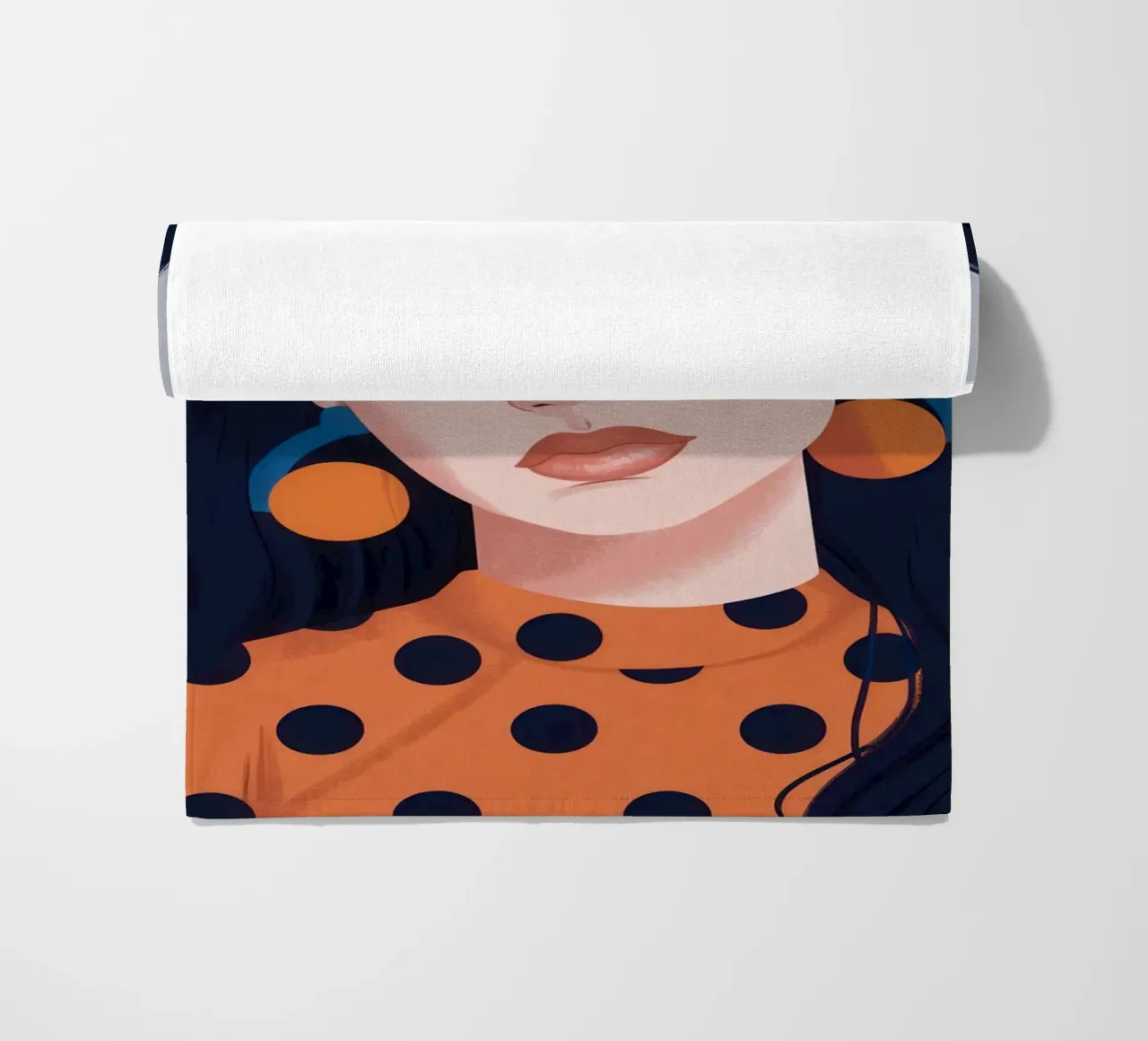 Azure Gaze Contrast beach towel by Giant Foxs