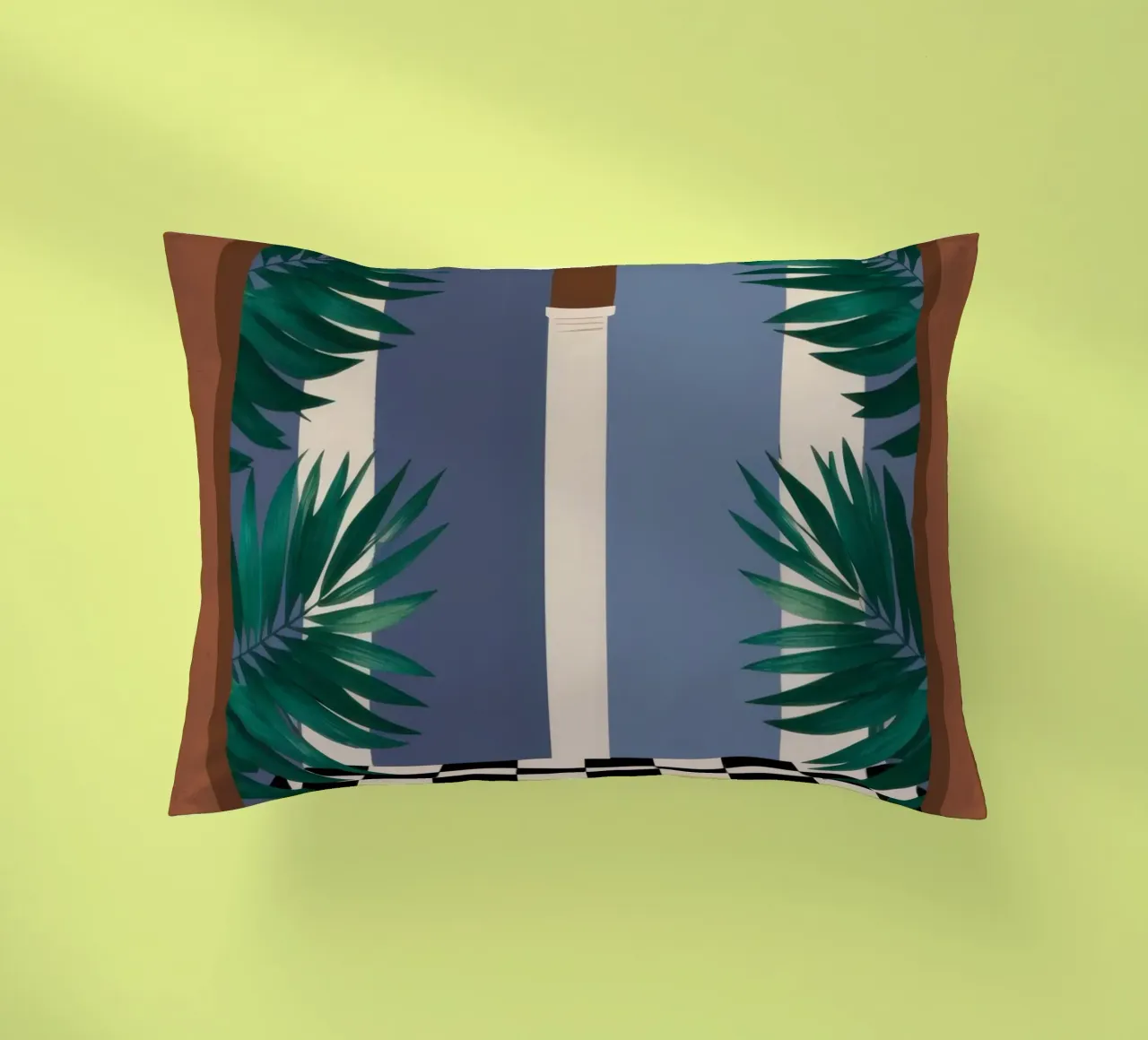 Torbogen Schachbrettmusterweg Kissen von Prism Ritual