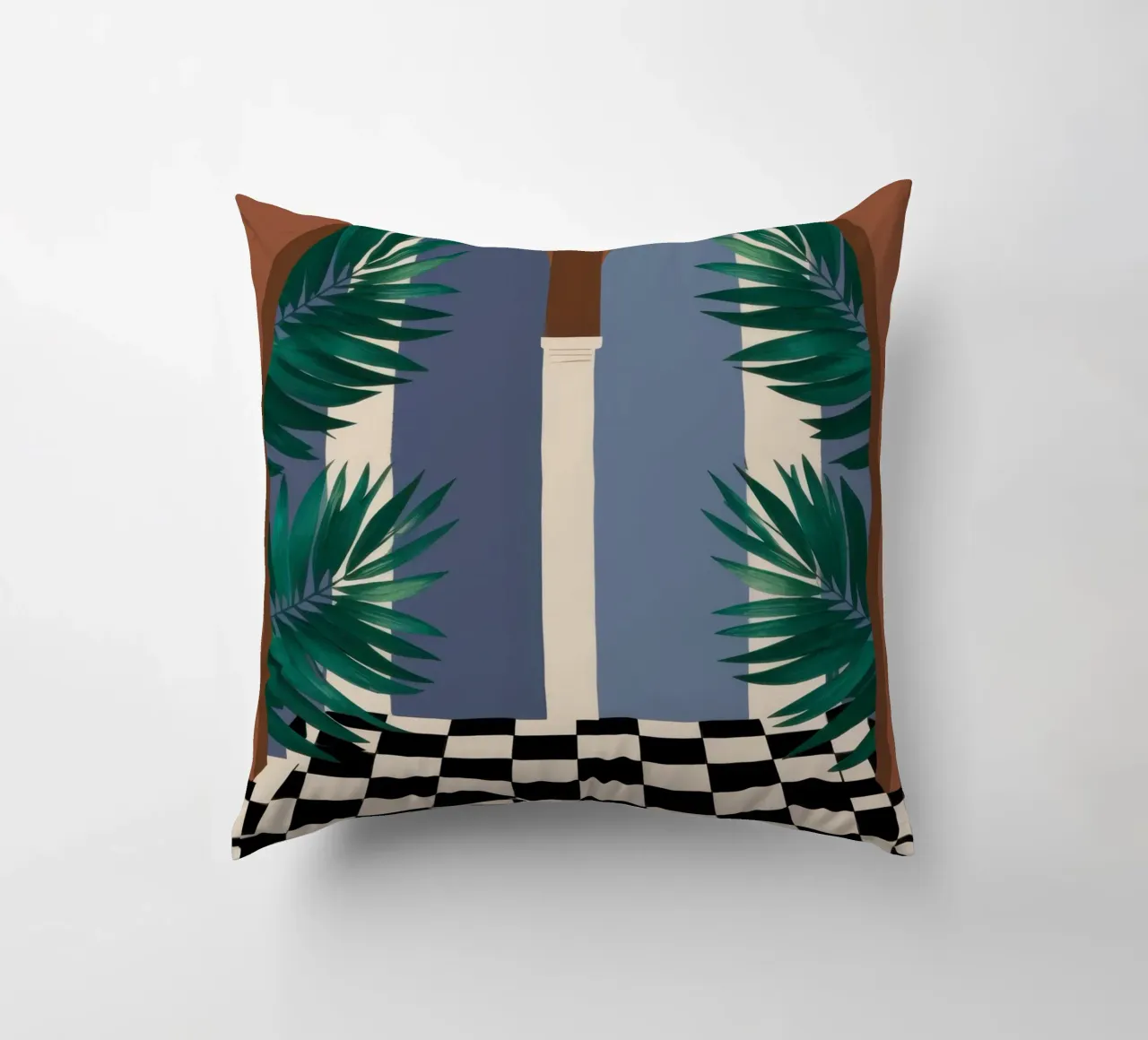 Torbogen Schachbrettmusterweg Kissen von Prism Ritual