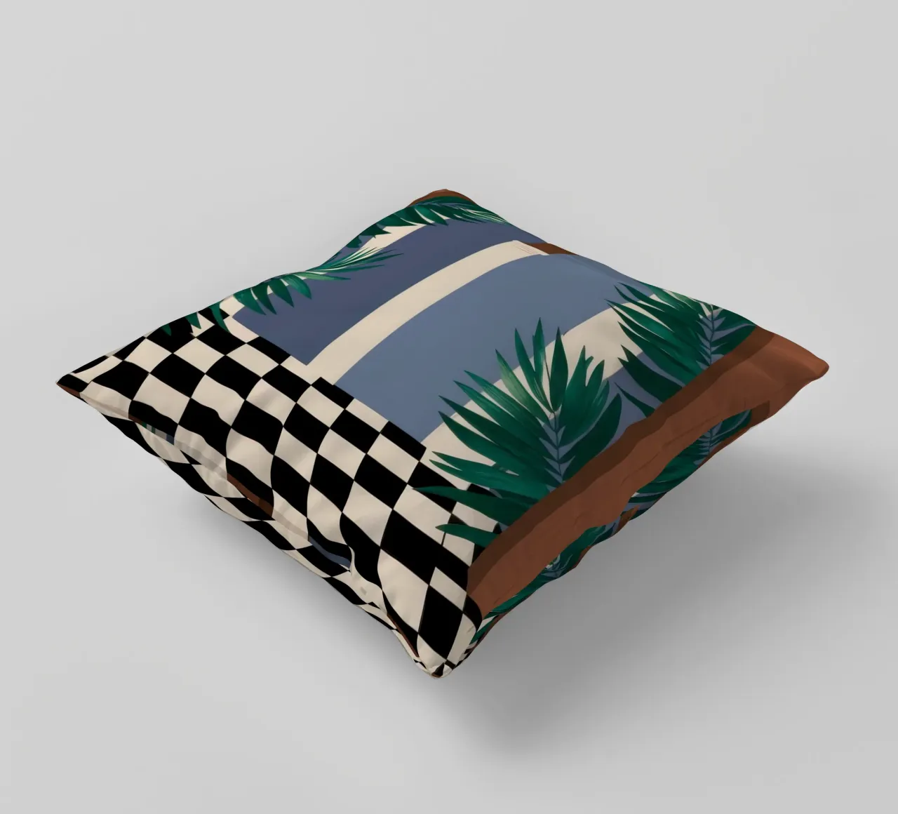 Torbogen Schachbrettmusterweg Kissen von Prism Ritual