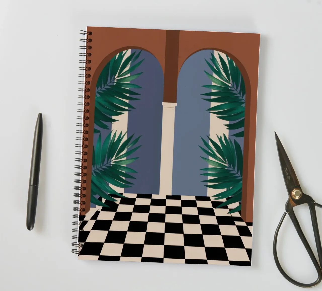 Archway Checkered Path spiral notebook by Prism Ritual