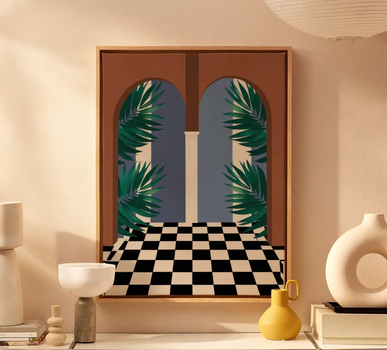 Archway Checkered Path canvas by Prism Ritual