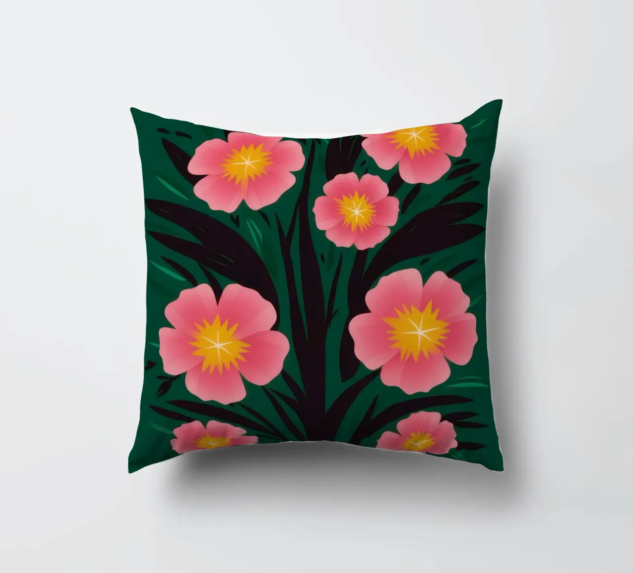 Un semplice giardino di cosmi cuscino da Mythy Brush