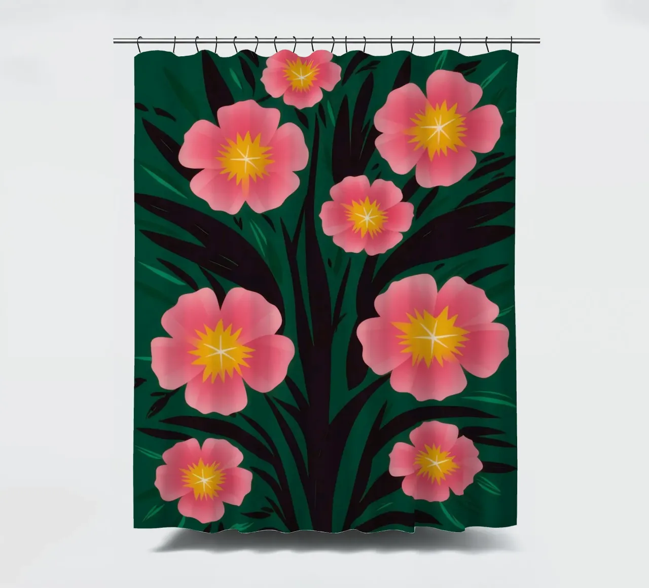 Un semplice giardino di cosmi tenda da doccia da Mythy Brush
