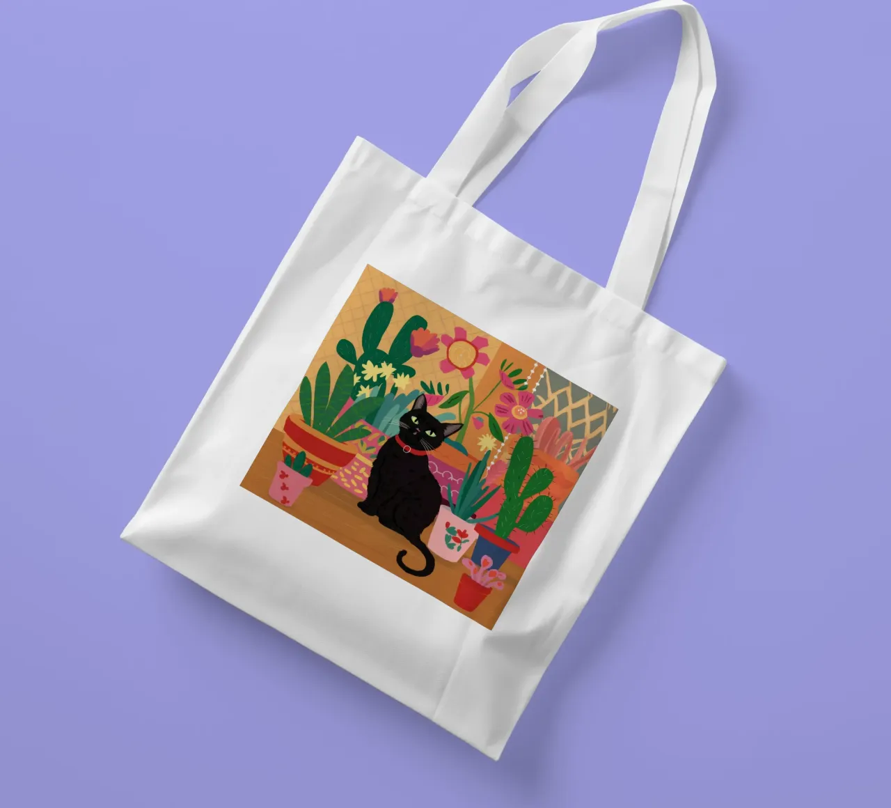 Cactus Re Felino borsa in juta da Prism Ritual