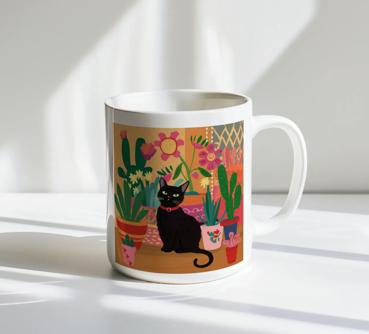 Cactus Re Felino tazza in ceramica da Prism Ritual
