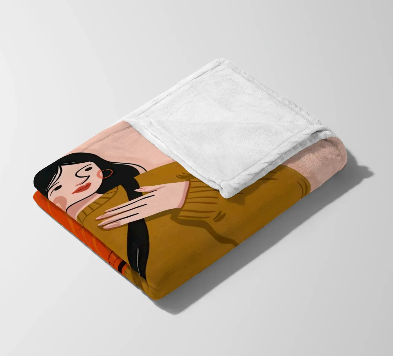 Un sourire doux et complice plaid polaire de Ink Pulse