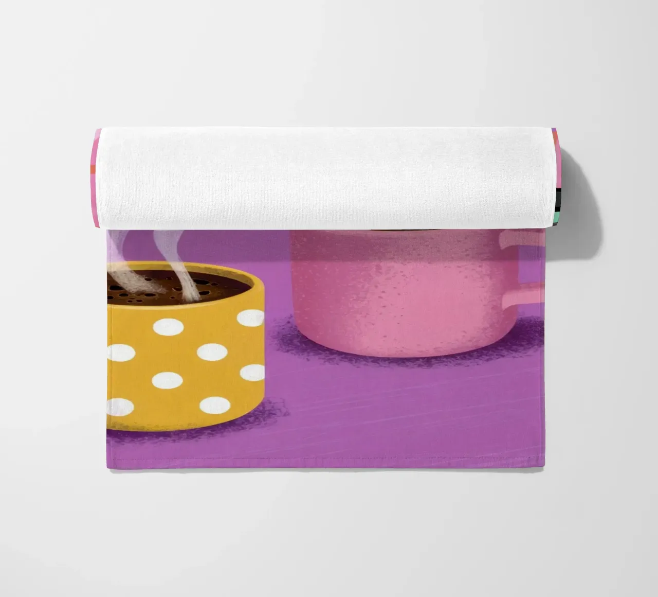 Steaming Moka for Two beach towel by Mythy Brush