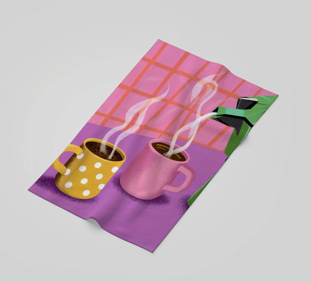 Steaming Moka for Two beach towel by Mythy Brush