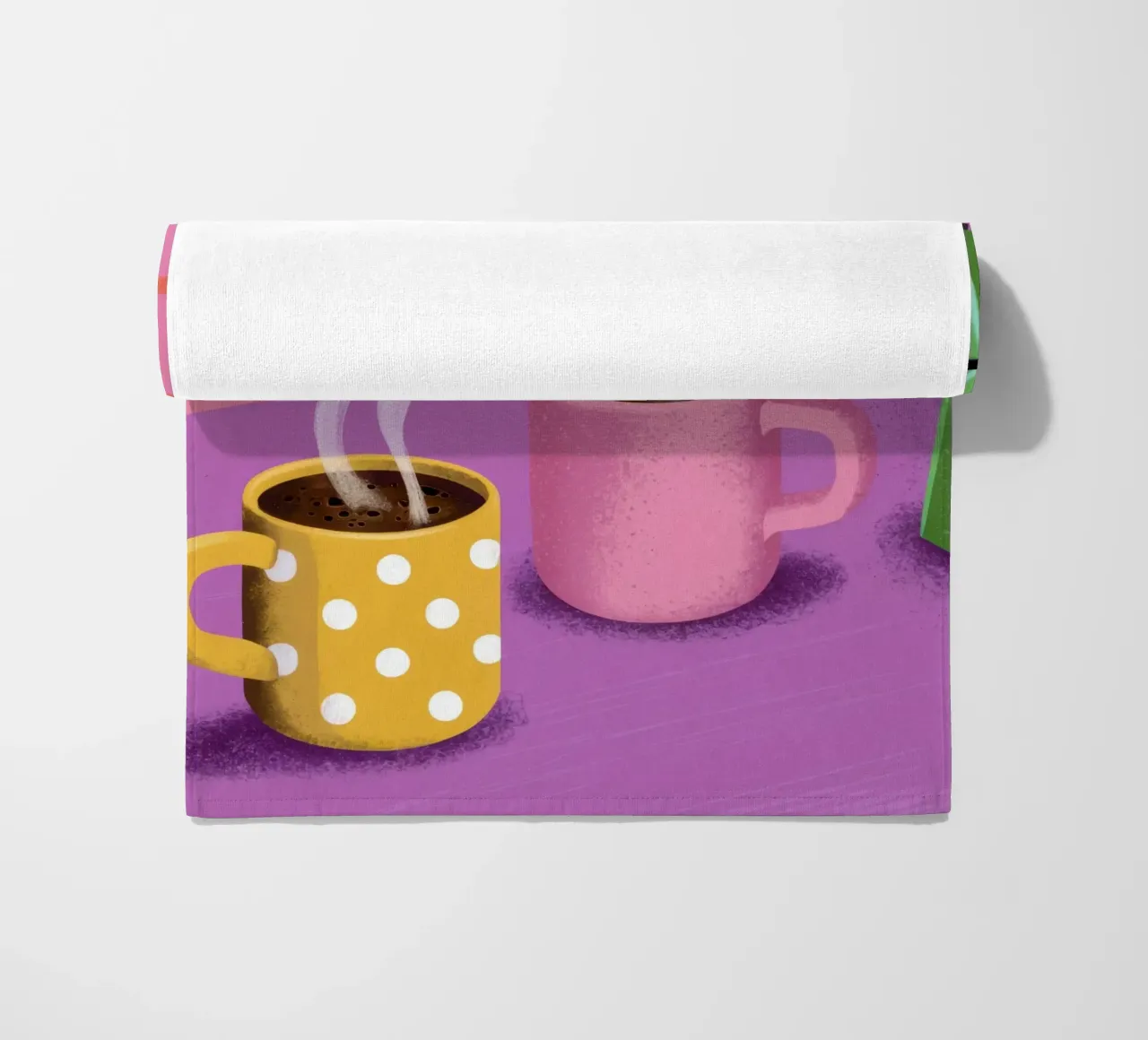 Steaming Moka for Two beach towel by Mythy Brush