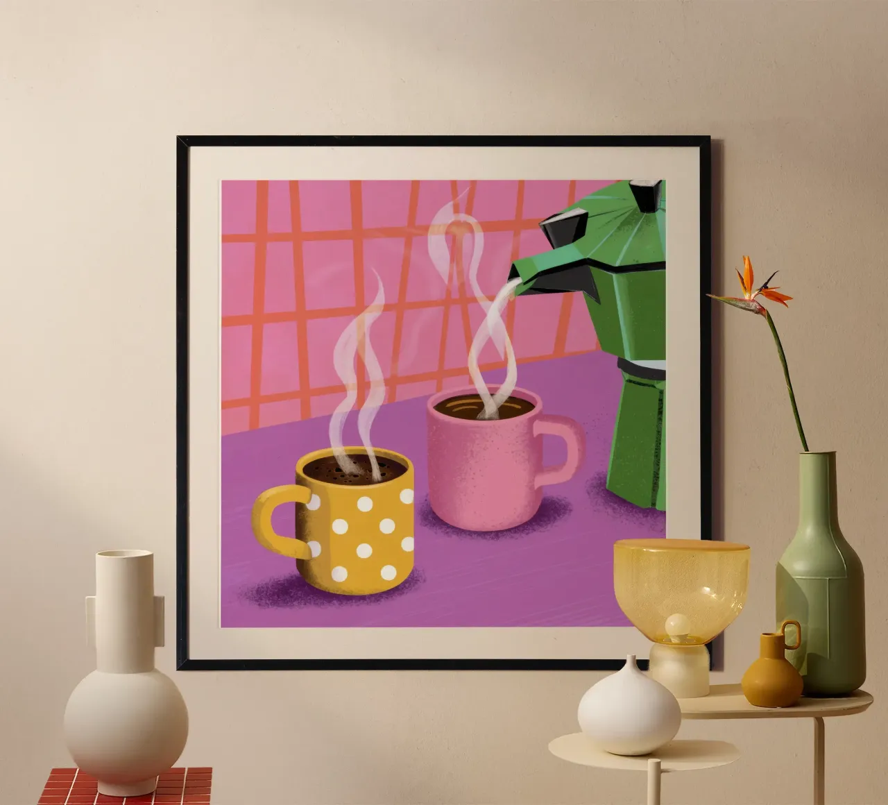 Steaming Moka for Two hahnemühle by Mythy Brush