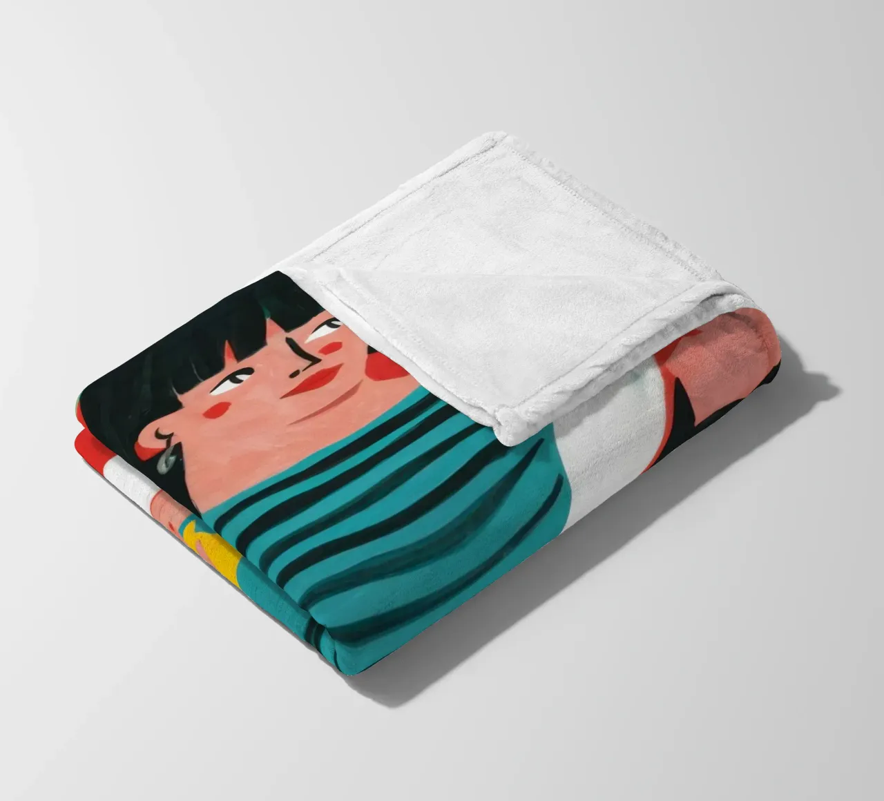 Relaxing with Cat fleece blanket by Flock Reverie