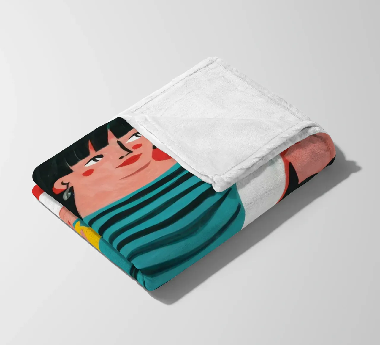 Relaxing with Cat fleece blanket by Flock Reverie