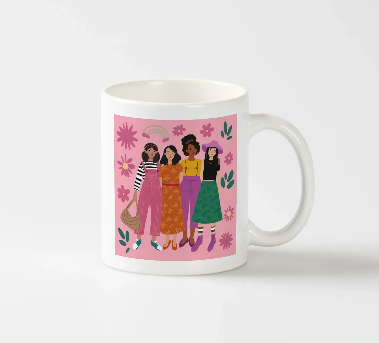 Sisterhood's Vibrant Bond ceramic mug by Giant Foxs