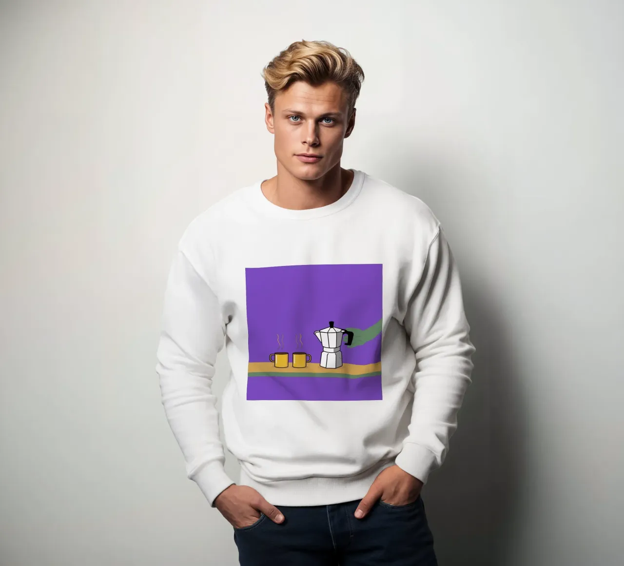 Caffè per due, viola felpa da Ink Pulse