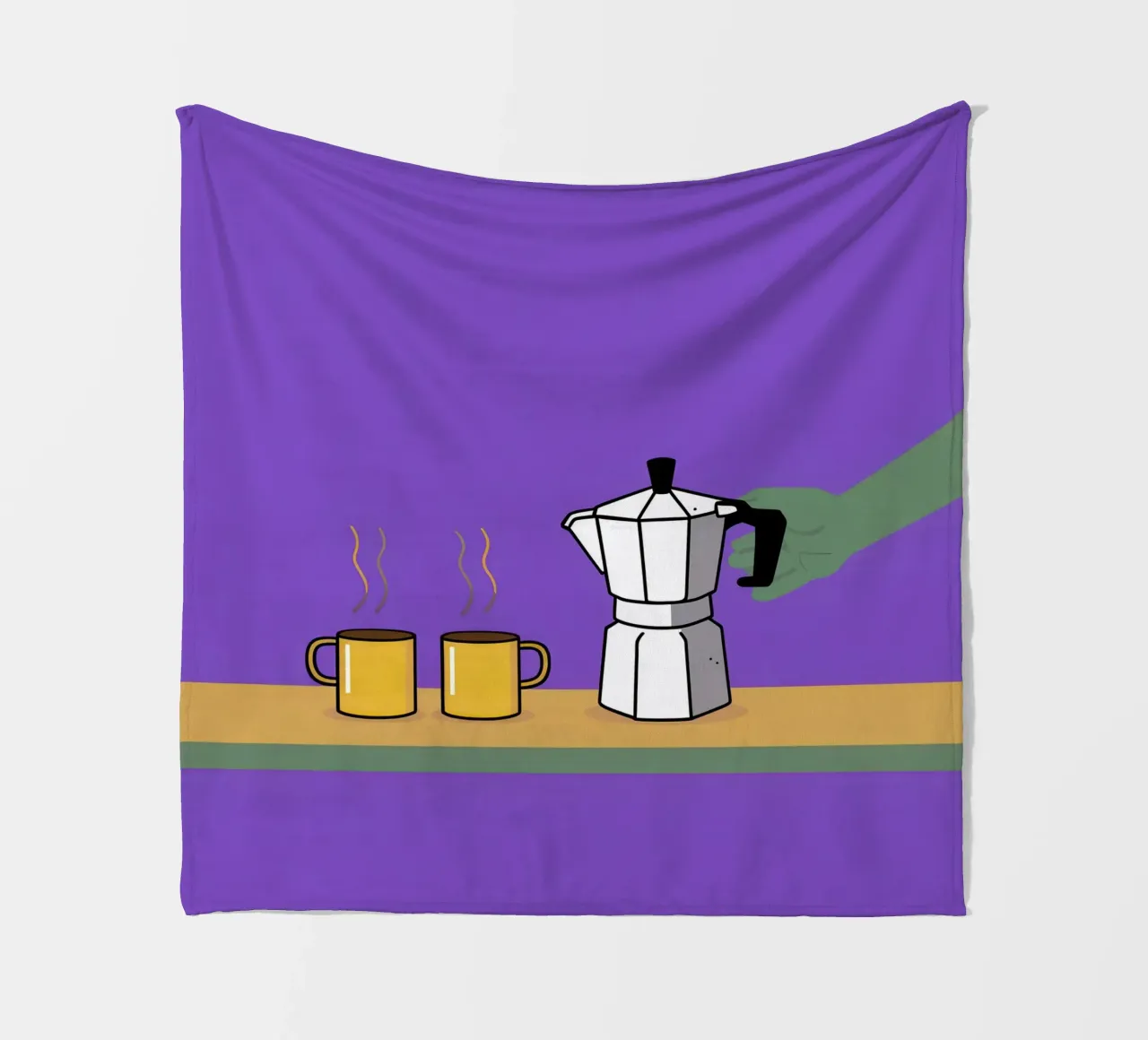 Caffè per due, viola coperta in pile da Ink Pulse