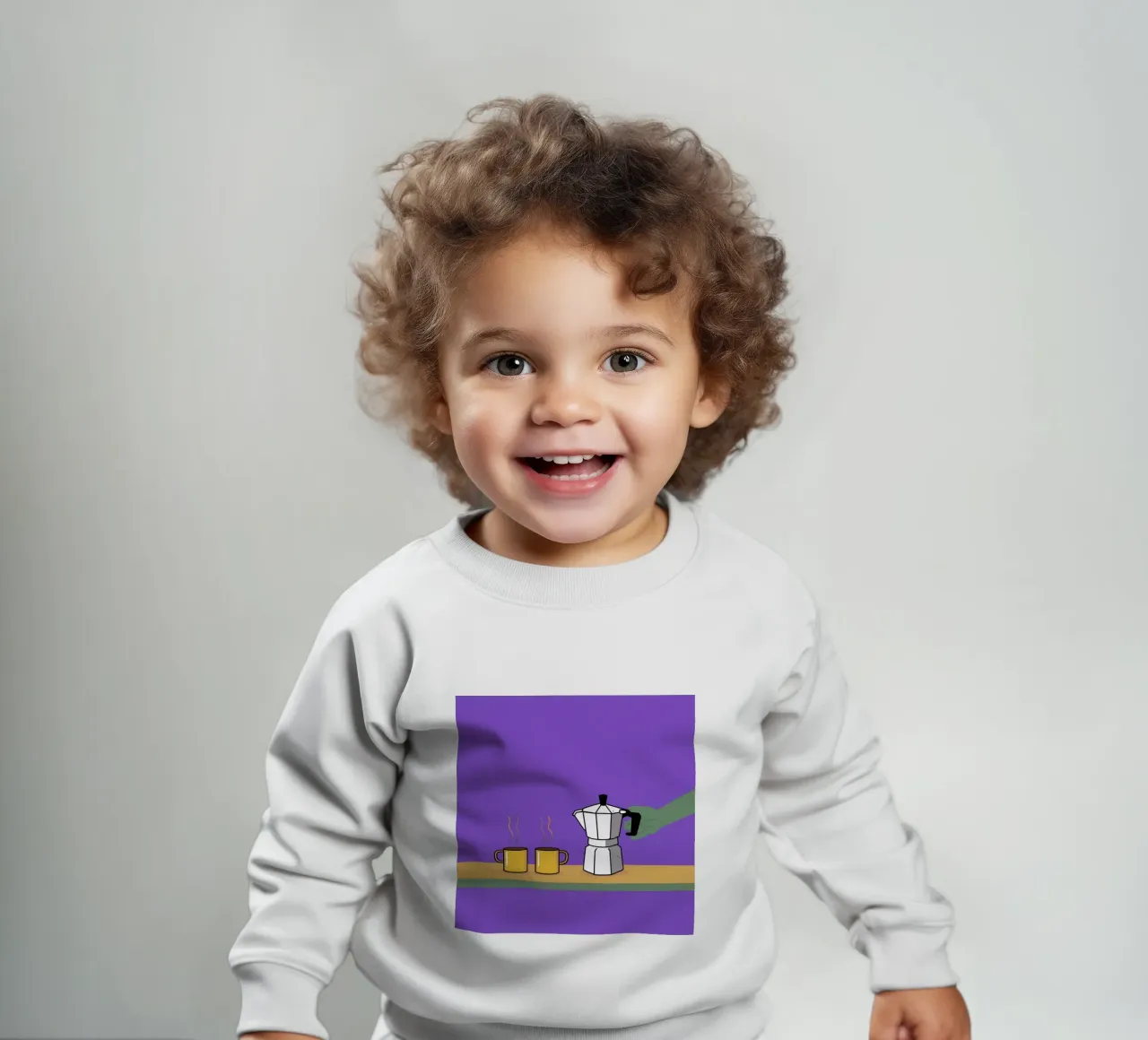 Caffè per due, viola felpa neonato da Ink Pulse