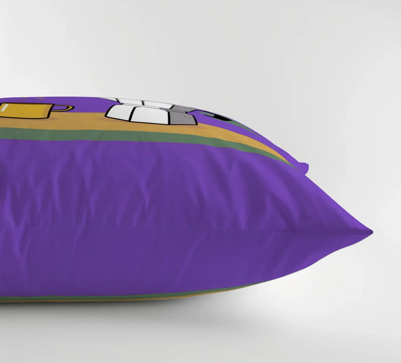 Caffè per due, viola cuscino da Ink Pulse