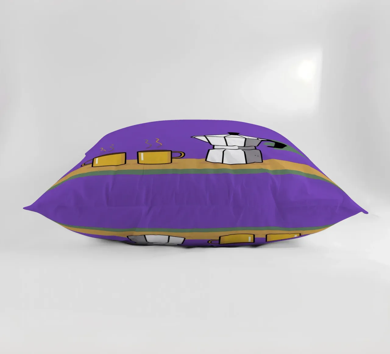 Caffè per due, viola cuscino da Ink Pulse