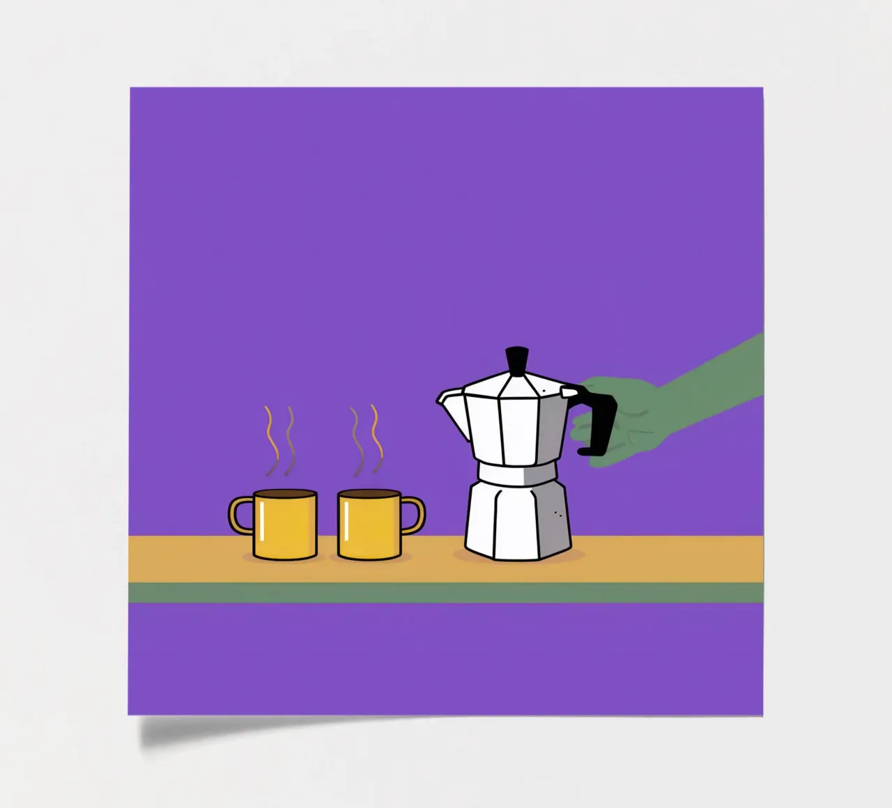 Caffè per due, viola foglio adesivo da Ink Pulse