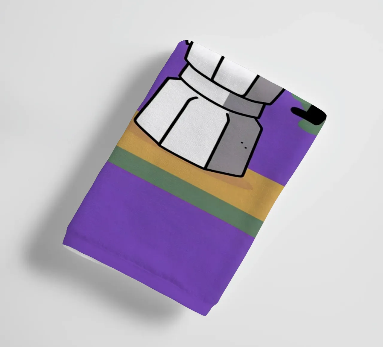 Caffè per due, viola asciugamano da bagno da Ink Pulse