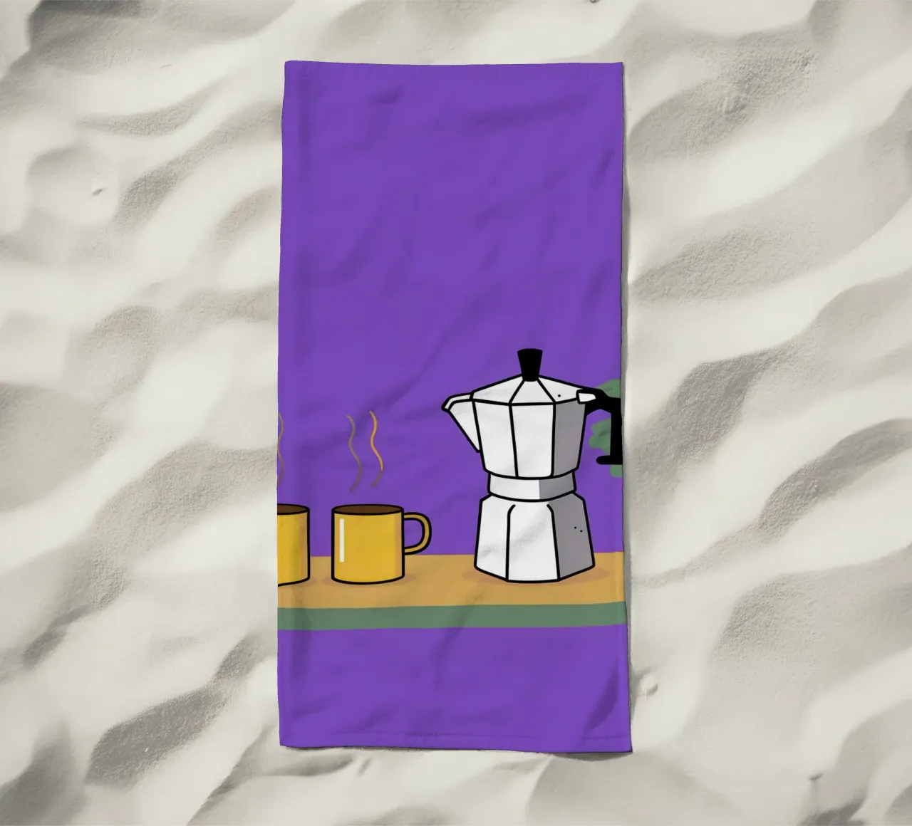 Caffè per due, viola telo mare da Ink Pulse