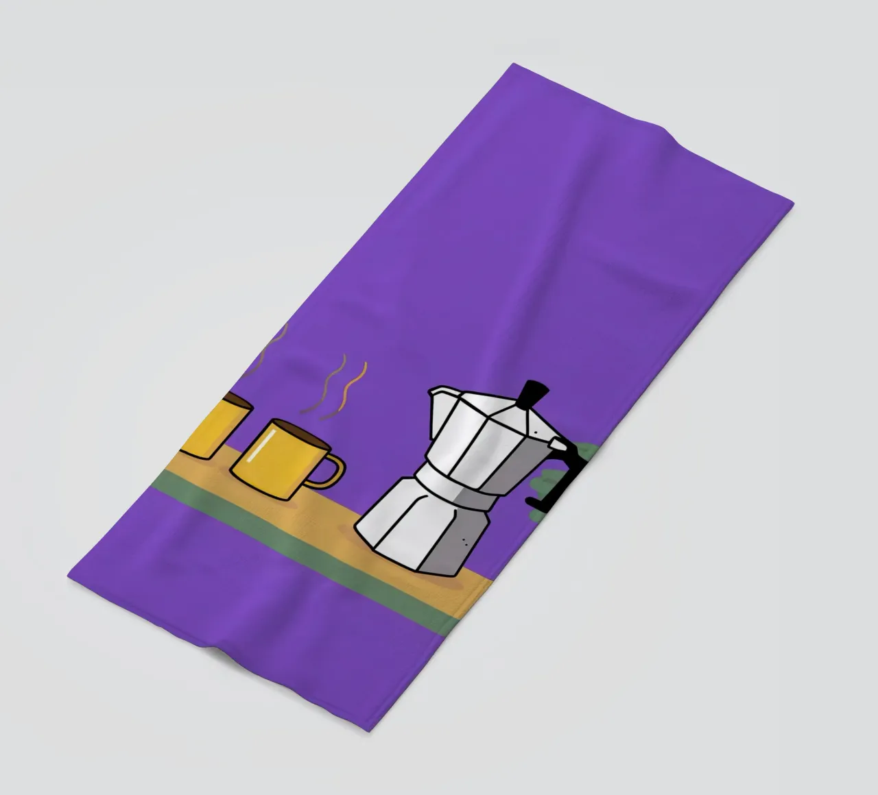 Caffè per due, viola telo mare da Ink Pulse