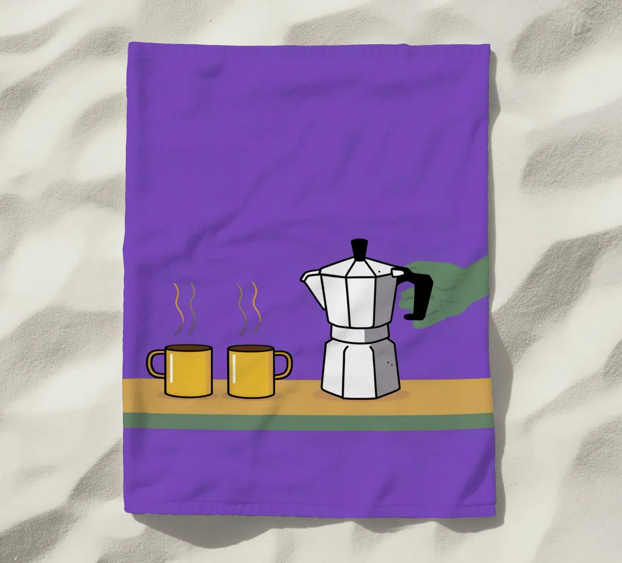 Caffè per due, viola telo mare da Ink Pulse