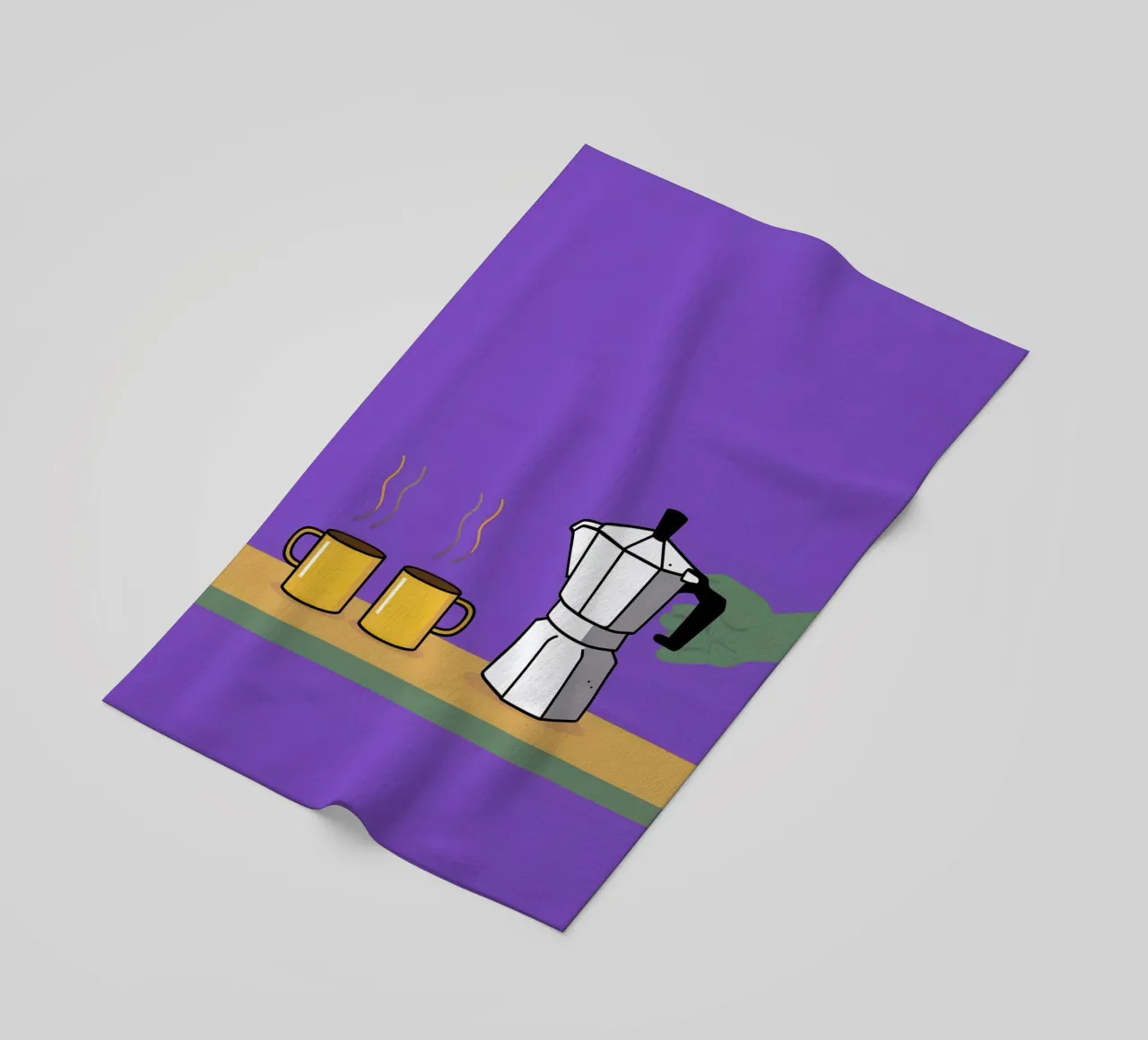 Caffè per due, viola telo mare da Ink Pulse