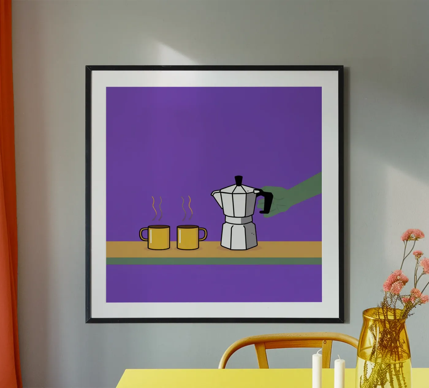Coffee for Two, Purple poster da Ink Pulse