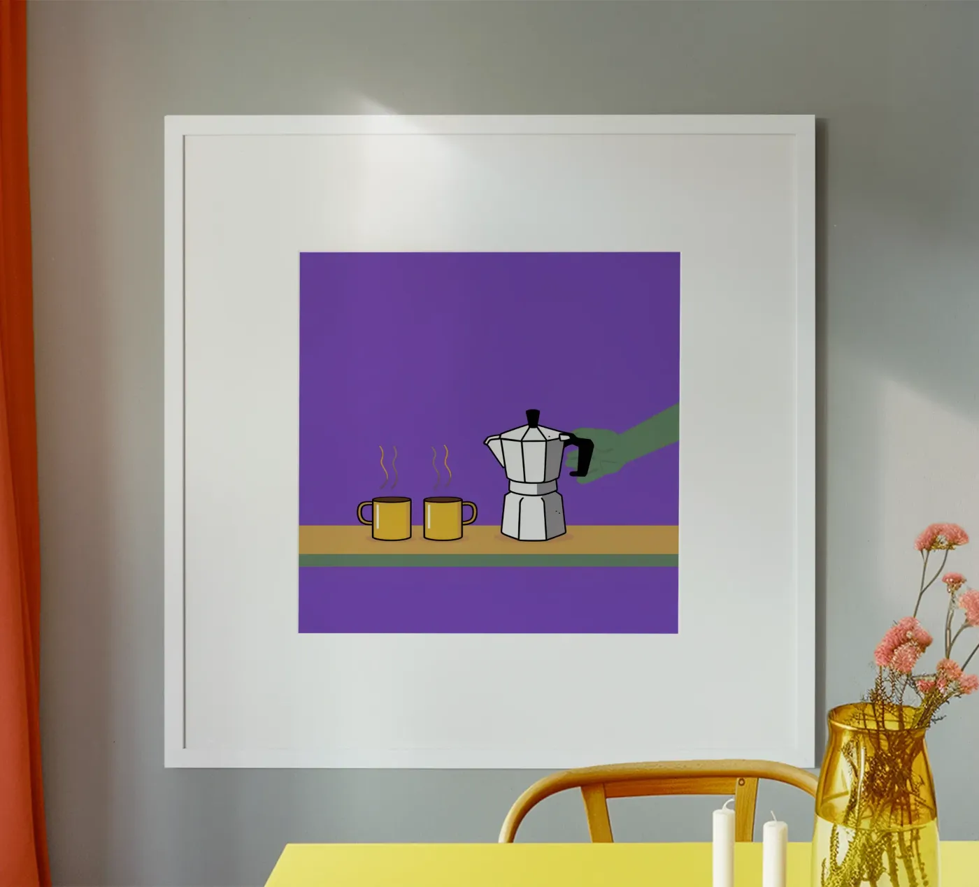 Coffee for Two, Purple poster da Ink Pulse