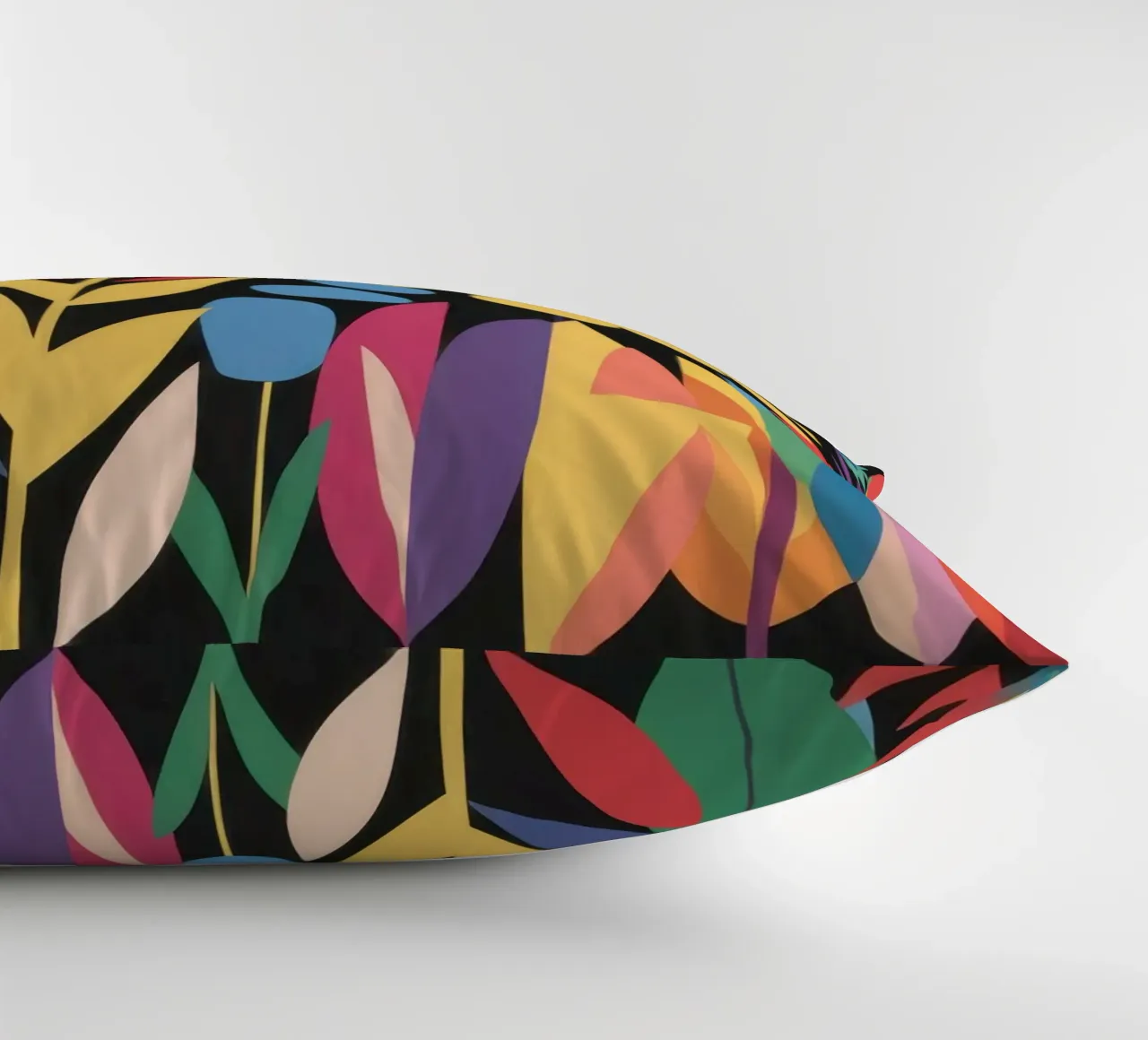 Fiesta floreale d'arte popolare cuscino da Mythy Brush