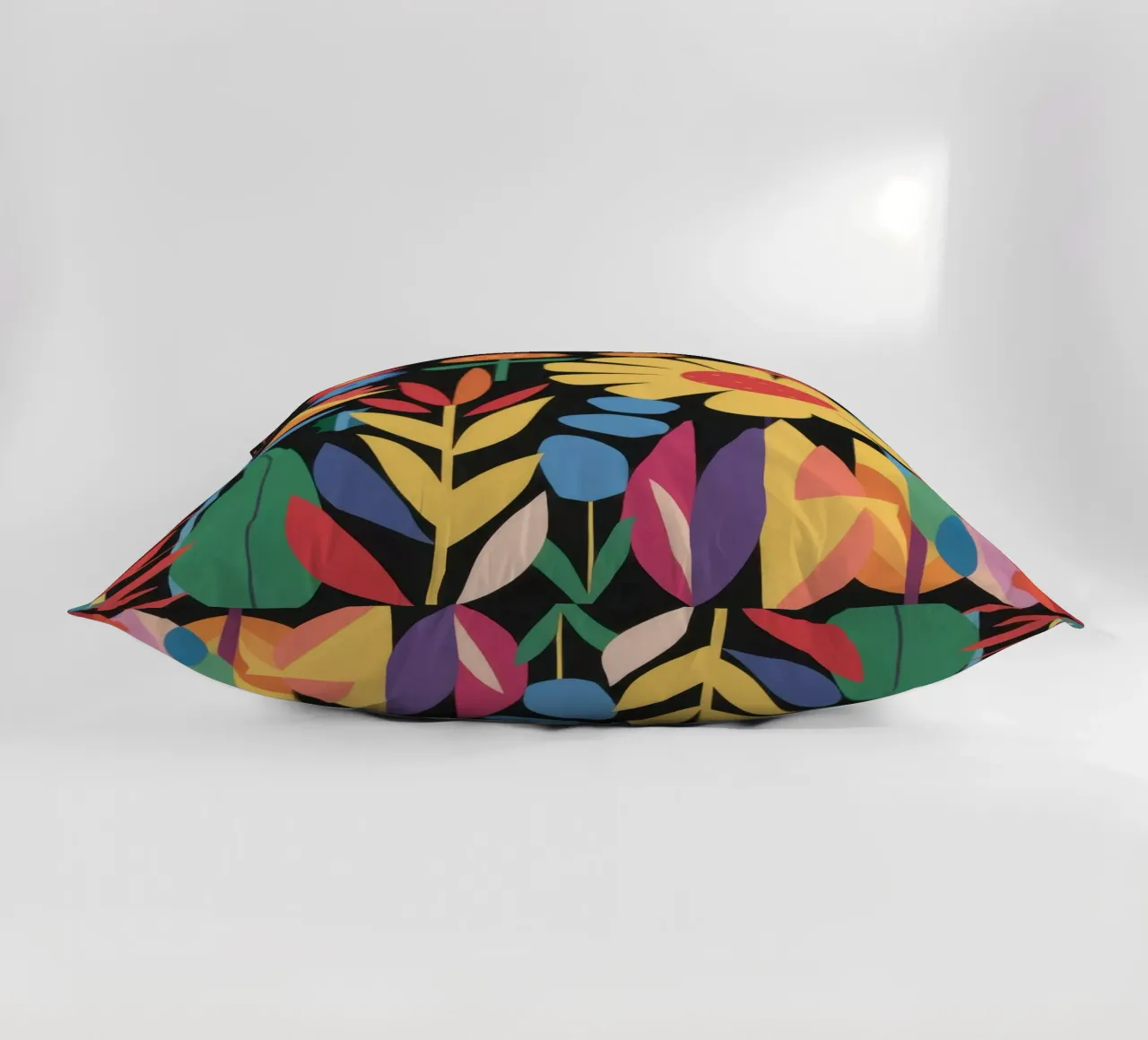 Fiesta floreale d'arte popolare cuscino da Mythy Brush