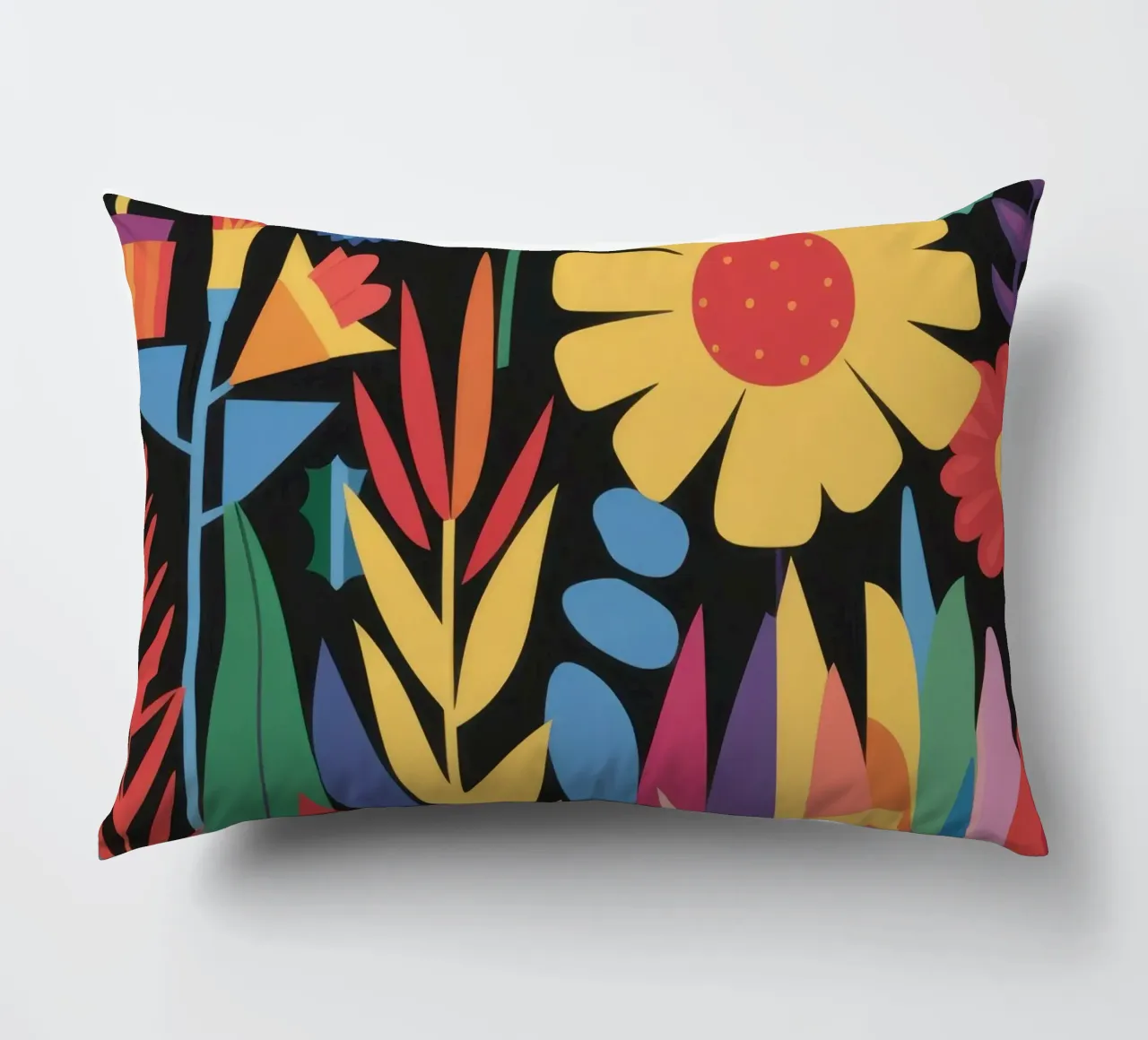 Fiesta floreale d'arte popolare cuscino da Mythy Brush