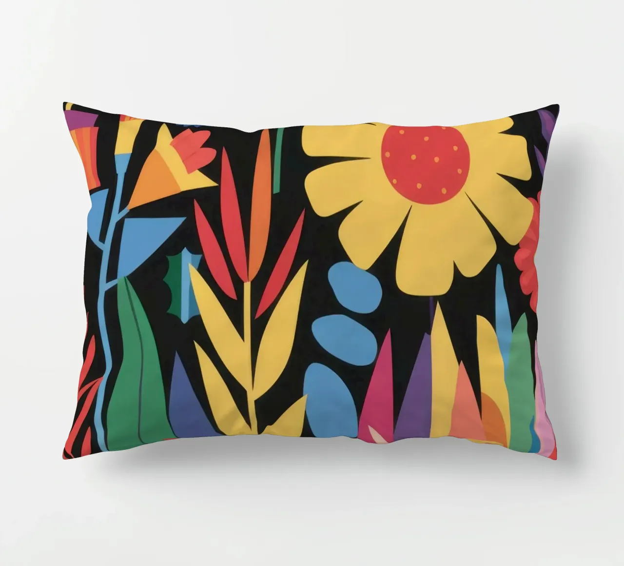 Fiesta floreale d'arte popolare cuscino da Mythy Brush