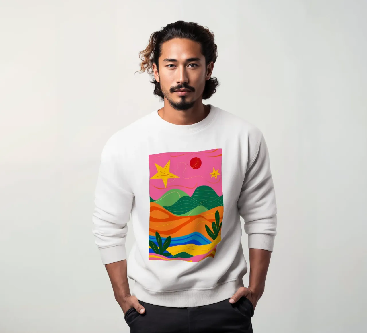 Paesaggio onirico arcobaleno celeste felpa da Giant Foxs