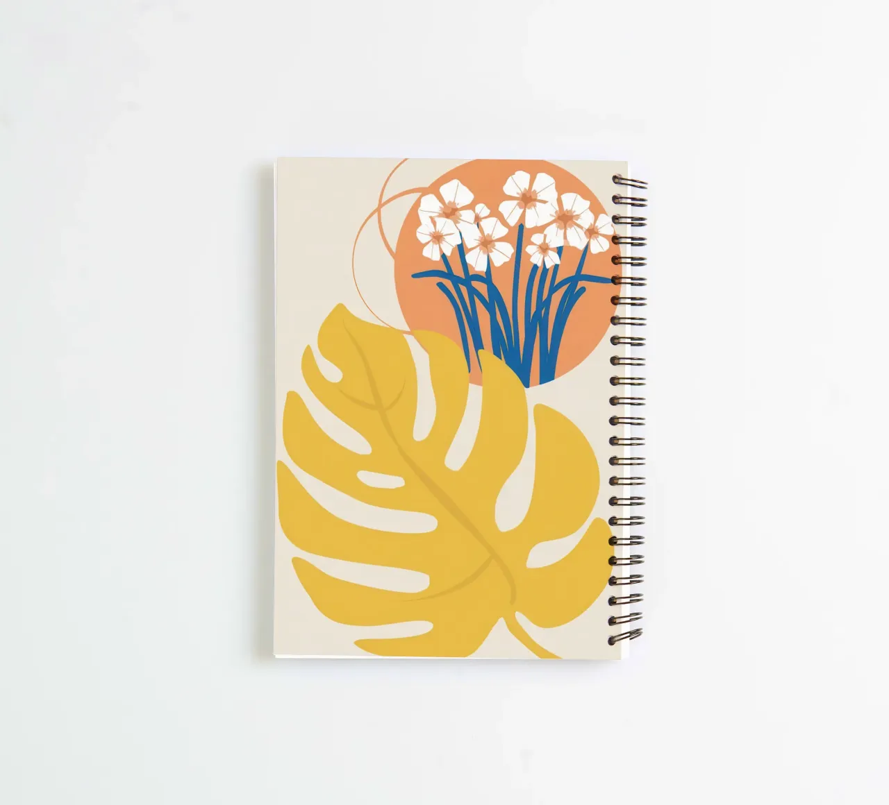 Monstera Golden Bloom spiral notebook by Prism Ritual