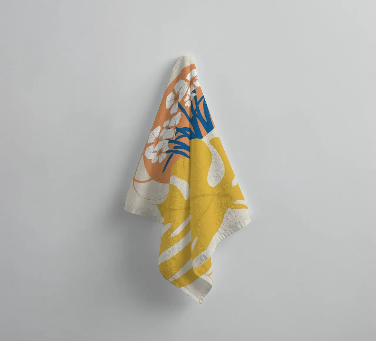 Monstera Golden Bloom towel by Prism Ritual