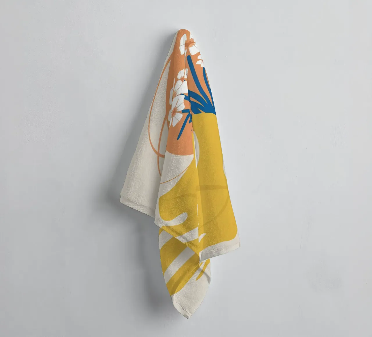 Monstera Golden Bloom towel by Prism Ritual