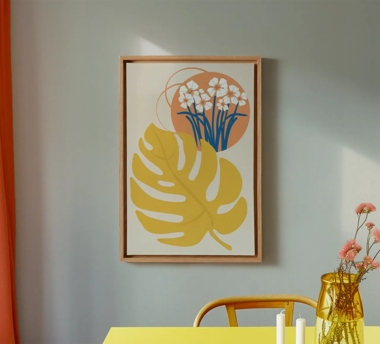 Monstera Golden Bloom canvas by Prism Ritual