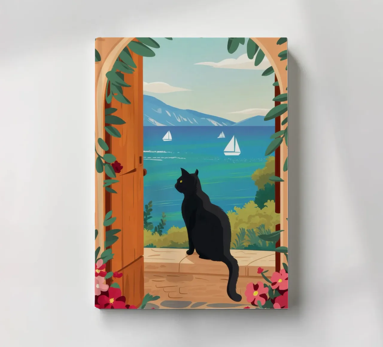 The Cat at the Archway notebook by Ink Pulse